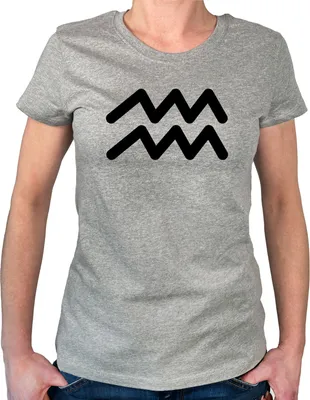 Produktbild von Huuraa Damen T-Shirt Wassermann Sternzeichen Zeichen L Sport Grey Bio Baumwolle Fairtrade Damenshirt Geschenkidee