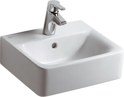 Zdjęcie produktu dla Ideal Standard umywalka spłukiwana ręcznie CUBE CONNECT 400 mm biała