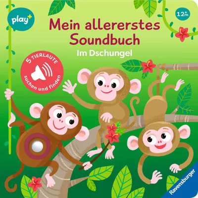 Image de Ravensburger Play+ Mein allererstes Soundbuch: Im Dschungel, Baby-Buch ab 1 Jahr