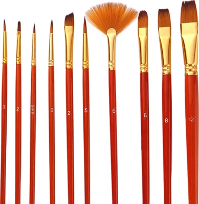 Produktbild von 10pcs Paint Brushes Set Kit Artist Paintbrush Mehrere Medien Pinsel mit Nylonhaar für Künstler Acryl Aquarell Aquarell Gouache Ölgemälde für große Kunst Zeichenzubehör