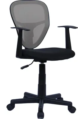 Produktbild von Kinderdrehstuhl STUDIO - Ergonomischer Schreibtischstuhl mit Armlehnen, Verstellbar, schwarz/grau - Ideal für Kinder, Atmungsaktives Mesh, Leichter Aufbau [bis 80kg]