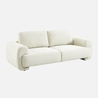 Produktbild von sweeek - 3-Sitzer Sofa mit Stoffbezug - Creme