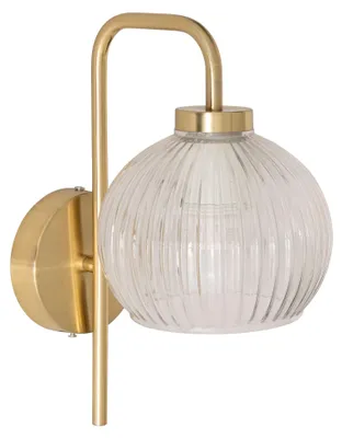 Produktbild von Kugelwandleuchte KRYS, Gold und Glas, H. 30 cm