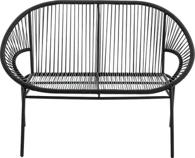 Produktbild von Gartenbank - Polyrattan - Schwarz - ALIOS III von MYLIA