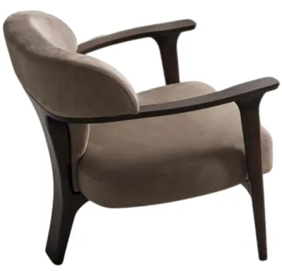Image de Fauteuil moderne avec accoudoirs élégants en bois et design raffiné
