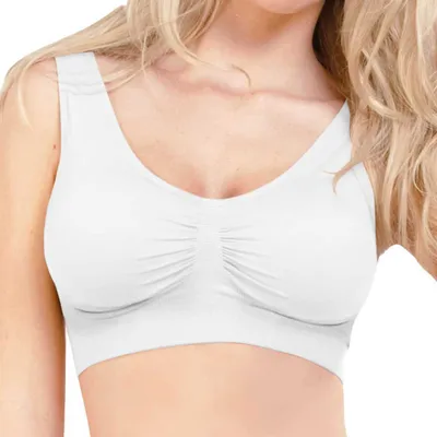 Obrázok produktu pre Dámska základná wellness podprsenka "s vypchávkami" Športová podprsenka Bralette - bez kostice - bezšvová vystužená podprsenka