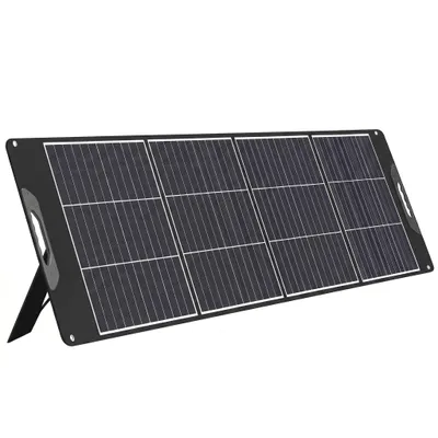 Immagine prodotto di SWAREY Pannello solare pieghevole 200W Caricatore solare monocristallino con 2 porte USB, uscita 18V DC. Pannello solare PD 18W Type-C per centrale elettrica, giardino, campeggio, escursioni in camper, tablet, ecc