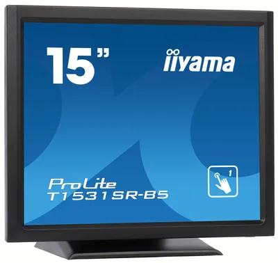 Produktbild von iiyama T1531SR-B5, 38,1 cm (15"), 1024 x 768 Pixel, XGA, 300 cd/m², 0,297 x 0,297 mm, 700:1