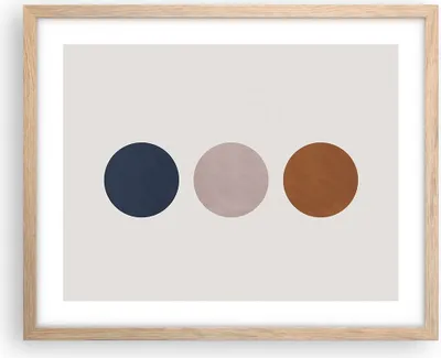 Produktbild von Gerahmtes Poster - Rahmen in heller Eiche - Minimalistisch Räder Modern - 50x40 cm - Wand Bild - Wanddeko - Wandbilder - Kunstposter - Wandposter - Bilderrahmen - Bilder - Kunstdruck - P2NAA50x40-4524