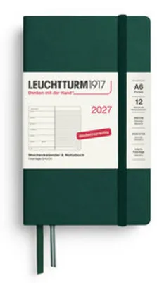 Produktbild von Wochenkalender & Notizbuch Pocket A6 Forest Green 2027