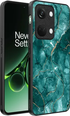 Produktbild von Smartphonica Phone Case Fit für OnePlus Nord 3 mit Marmor-Druck - TPU zurück Abdeckung Fall Marmor-Design - Gold Grün