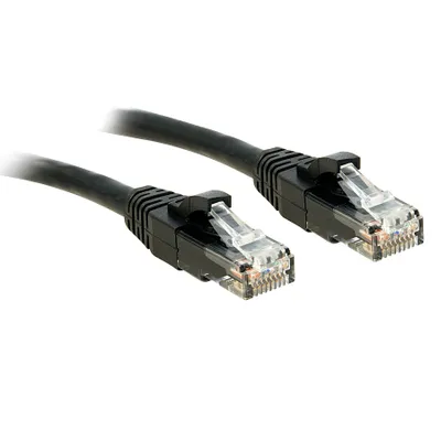 Produktbild von LINDY Patchkabel Cat6 U/UTP schwarz 1.00m