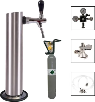 Produktbild von Zapfgarnitur mit Kompensatorschankhahn Typ A (Flachkeg) 500g