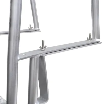 Produktbild von Aluminium Poolleiter 4-stufig 167 cm silber mit rutschfesten Stufen und Handlauf, stabil bis 100 kg für Garten, Schwimmbad und Whirlpool