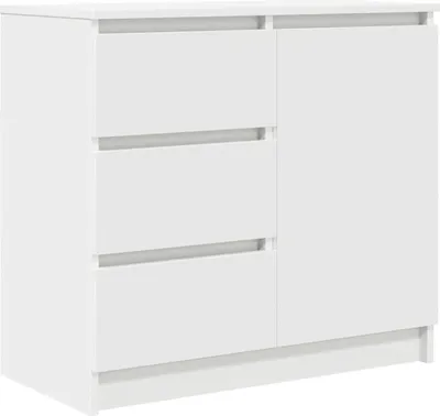 Produktbild von Sideboard mit Schublade Weiß 71x35x65 cm Holzwerkstoff