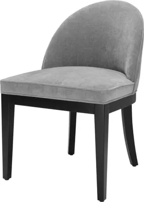 Produktbild von Casa Padrino Luxus Esszimmerstuhl Grau / Schwarz 55 x 61 x H. 84 cm - Luxus Möbel