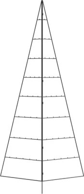 Produktbild von vidaXL Metall-Weihnachtsbaum zum Dekorieren Schwarz 210 cm