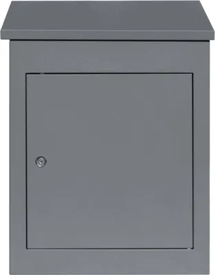 Produktbild von Paketkasten Paketbox Anti-Diebstahl Paketbriefkasten Grau Postbox Postkasten Stahl Abschlißbar 2 Schlüssel Paket Lieferung Wandmontage Scanbarer Barcode GRATIS Schraubenzieher Befestigungssatz