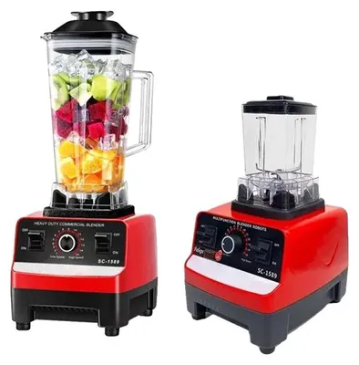 Productafbeelding van Keukenmachine, hoogspeedmixer, roestvrijstalen messen, rood