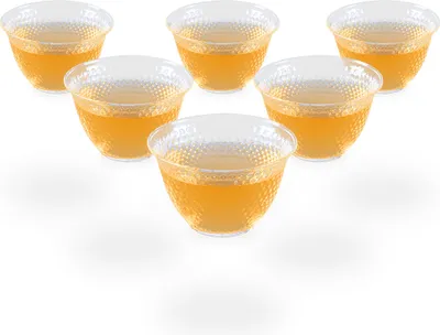 Produktbild von Melina Teetassen / Teecups / Glascups, 6 Glastassen je 90ml, Arare glänzend