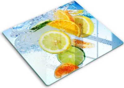 Produktbild von Abdeckung Glas - Küchenabdeckung - 60x52 cm - Abdeckplatte -Saftiges Zitruswasser