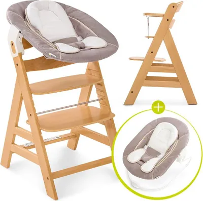 Produktbild von Hauck Alpha Plus Natur Newborn Set - 3-tlg. Hochstuhl