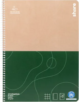 Produktbild von Collegeblock Y-16-01-02 A4 kariert Packung mit 5 Stück