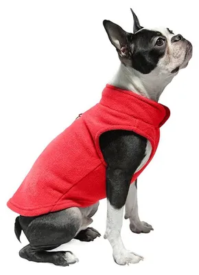 Imagen del producto de Chaqueta de forro polar gruesa para perros - Chaleco cálido para otoño e invierno - Rojo