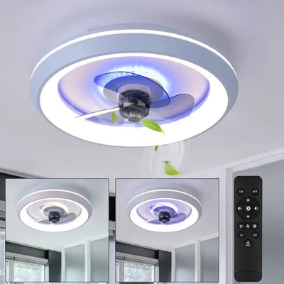 Produktbild von LED Deckenventilator, weiß, CCT, Fernbedienung, 48 cm