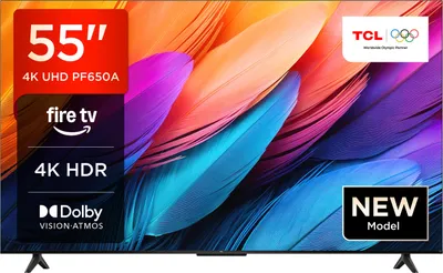 Produktbild von TCL 55PF650A Fernseher 55 Zoll Fire TV 4K UHD Smart TV HDR Dolby Vision, Alexa, Triple-Tuner (2026)