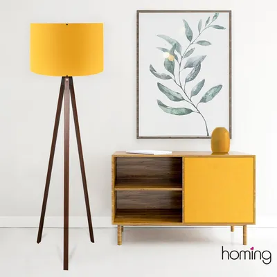 Produktbild von Opviq, AYD - 2216, Stehlampen, Gelb, MDF, 38 x 38 x 140 cm