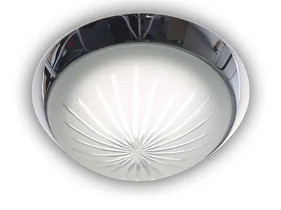 Produktbild von Niermann E27 Deckenleuchte Schliffglas satiniert, Chrom, 35cm,  Germany