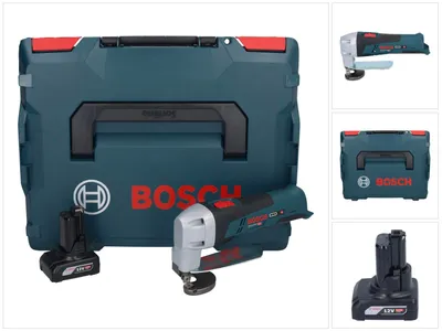 Zdjęcie produktu dla Bosch GSC 12V-13 Professional akumulatorowe nożyce do blachy 12 V + 1x akumulator 6,0 Ah + L-Boxx - bez ładowarki