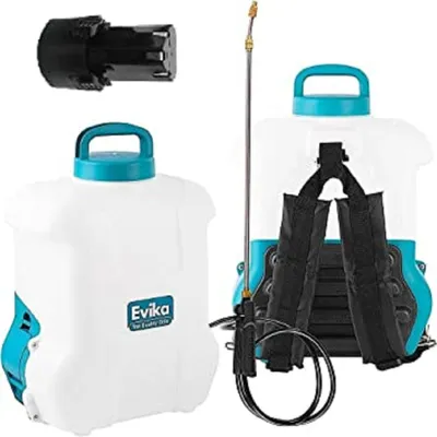Produktbild von TOMMY Akku Drucksprühgerät 10 Liter | 110 cm Sprühlanze | Li-Ion Batterie mit Ladegerät | Drucksprüher, Gartenspritze, Sprühgerät, Sprühflasche, Unkrautspritze