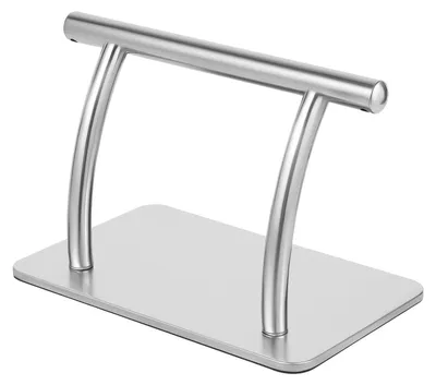 Immagine prodotto di Poggiapiedi da posizionare sotto la scrivania - Poggiapiedi ergonomico - Acciaio inossidabile e ghisa - Ideale per parrucchieri, uffici e abitazioni - Dimensioni: 29,5 x 19 x 20,5 cm - Argento