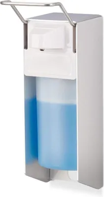 Image de Distributeur de savon mural 500 ml - désinfectant - distributeur de savon avec support - rechargeable - distributeur de savon blanc mural