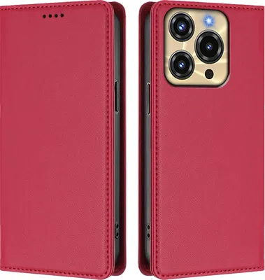 Immagine prodotto di Custodia in pelle per Oukitel C69, custodia magnetica in Finto cuoio con supporto Rosso