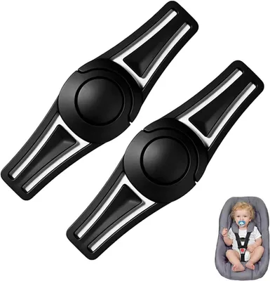 Imagen del producto de Clip para cinturón de seguridad de asiento para niños, material ABS, 2 unidades, 15,8 x 4,6 cm, para asientos de coche