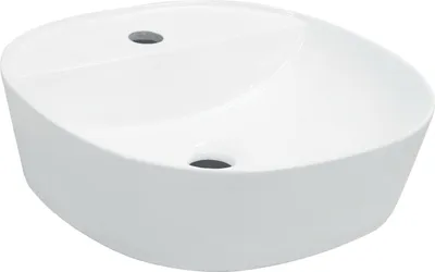Produktbild von Kerra Keramik Waschbecken KR-850 weiß glänzend mit Ablage 40,0x40,0cm