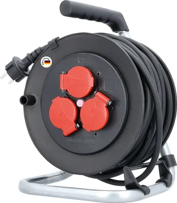 Produktbild von as-Schwabe Sicherheits-Kabeltrommel 50m 3xSchuko Gummischlauchleitung 3G2,5 IP44