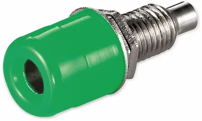 Immagine prodotto di goobay Bananenbuchse mit Gewinde 4 mm mit 2 Muttern grün (Bulk)