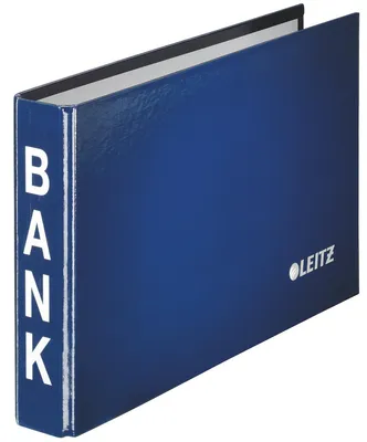 Produktbild von Bankordner 233x144x35mm blau Packung mit 6 Stück