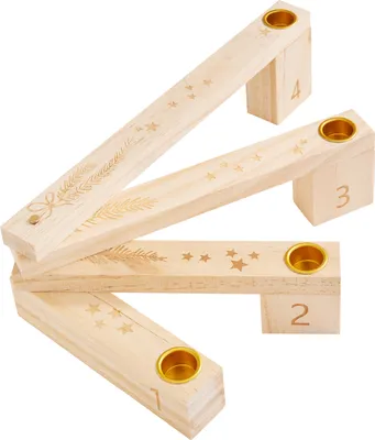 Produktbild von Holz-Adventskerzenhalter, gefächert