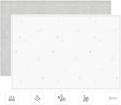 Immagine prodotto di Tappeto per gattonare e giocare Wunschkind® 190x130cm Cuccioli e fiori