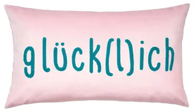 Produktbild von pad Kissenhülle Letters Glücklich Rose (35x60cm)