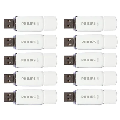 Productafbeelding van Philips USB-stick 32 GB USB 2.0 Snow Edition Shadow Grey 10 stuks