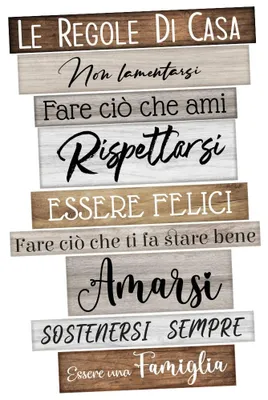 Produktbild von Stickerdesign Wall Stickers, Wandaufkleber, Satz, Hausregeln, Zitate, Wandsticke