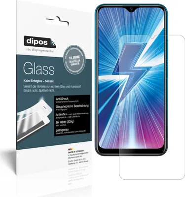 Produktbild von 2x Schutzfolie für Vivo Y17 matt - Anti-Shock 9H Folie dipos Glass Kunststoffglas