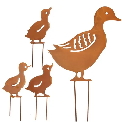 Immagine prodotto di Omgoods - Set di 4 decorazioni da giardino a forma di anatra
