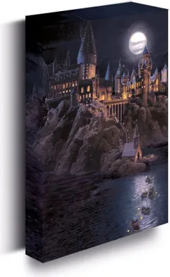 Zdjęcie produktu dla Harry Potter obraz podświetlany LED 30x40 cm - Zamek Hogwart